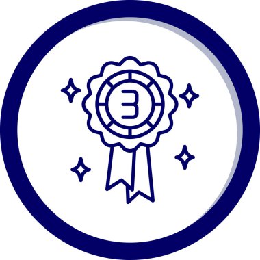 Madalya. Web simgesi basit illüstrasyon