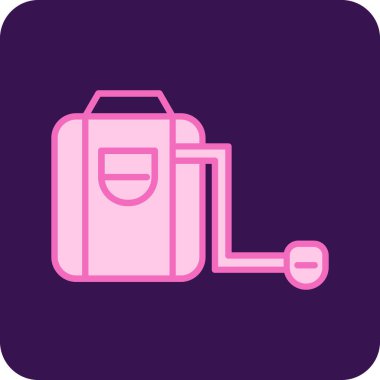 sırt çantası simgesi vektör illüstrasyonu