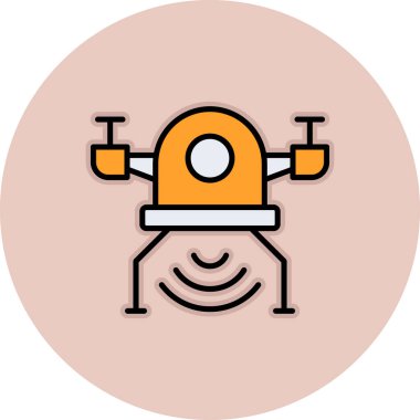 robot. Web simgesi basit illüstrasyon