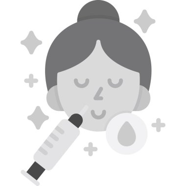 Güzellik kozmetik makyaj simgesi düz stil