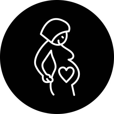 bebek kız simgesi, basit vektör illüstrasyonu