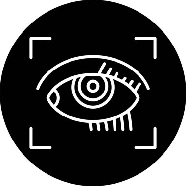 Moda stili izole edilmiş arkaplanda göz simgesi