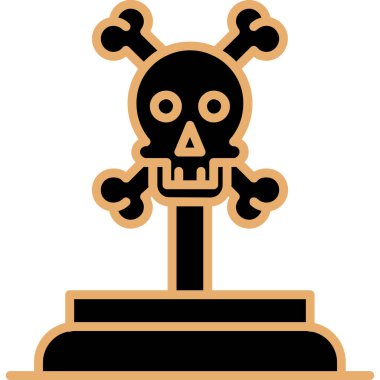 Kafatası. Web simgesi basit illüstrasyon