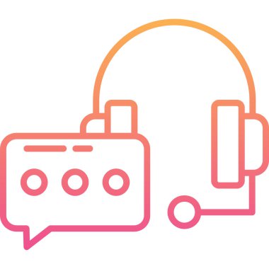 kulaklık simgesi vektör illüstrasyonu