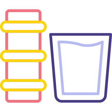 İç bakalım. Web simgesi basit illüstrasyon