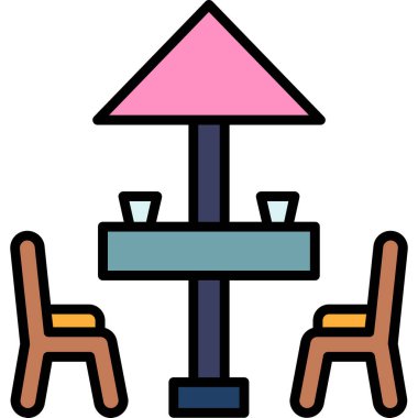 Sandalye. Web simgesi basit illüstrasyon