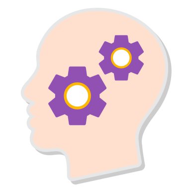 baş dişli ikon vektör çizim grafik tasarımı