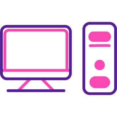 Bilgisayar simgesi, basit vektör illüstrasyonu