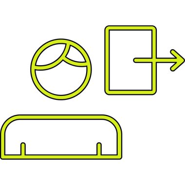 Çizgi film simgesinin vektör çizimi