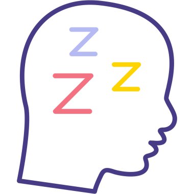 Uyuyor. Web simgesi basit tasarım