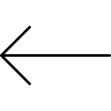 ok sol yön simgesi ana hat biçiminde