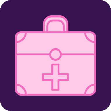 Bavul. Web simgesi basit illüstrasyon