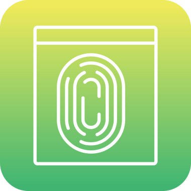 Parmak izi çizgisi simgesi. vektör illüstrasyonu