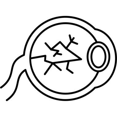 Kanser çizgisi ikon vektör çizimi