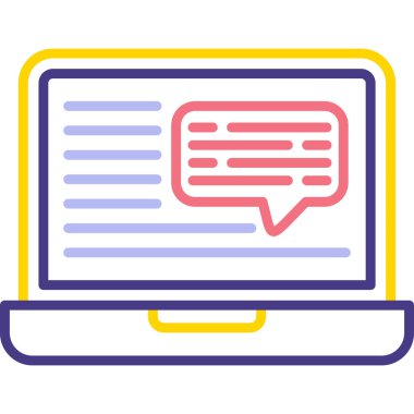 dizüstü bilgisayarınızla konuşma balonu