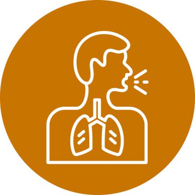 Solunum hastalığı ikonu. vektör illüstrasyonu