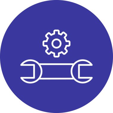 Teçhizat Web simgesi basit illüstrasyon