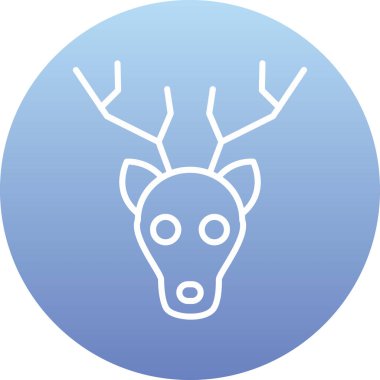 geyik vektör simgesi modern basit tasarım illüstrasyonu