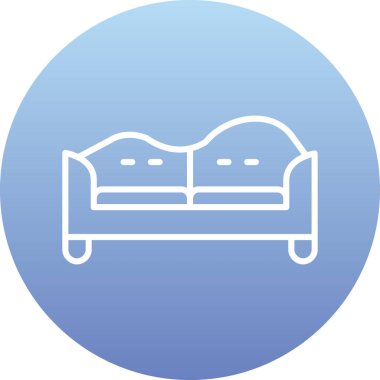 Yatağa. Web simgesi basit illüstrasyon