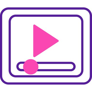 video simgesi vektör illüstrasyonu