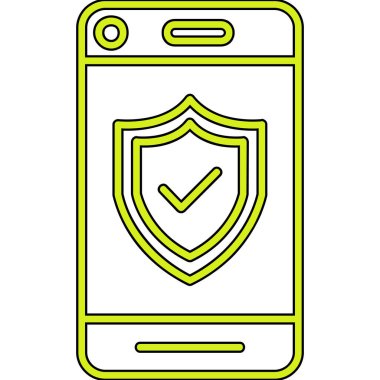 akıllı telefon güvenlik vektör çizimi