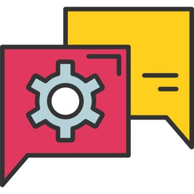 Sohbet simgesi vektör illüstrasyonu