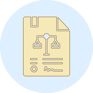 Bir belge simgesinin vektör illüstrasyonu