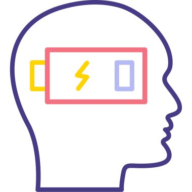 beyin ikonu vektör illüstrasyonu