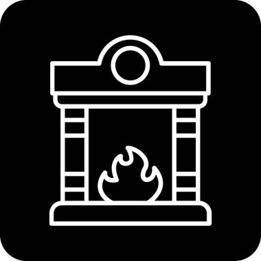 arka planda izole edilmiş basit bir alev simgesi.