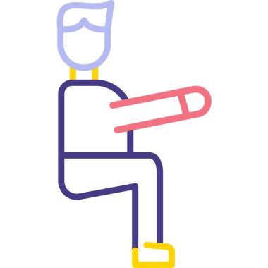 beysbol sopası simgesi basit illüstrasyon