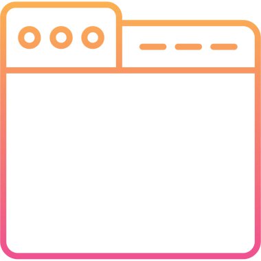 Tarayıcı web tarayıcı simgesi ana hat biçiminde