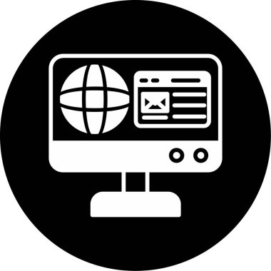 İnternet web pazarlama simgesi, basit biçim