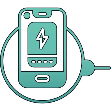 Pil şarj ikonu. özet pil yük vektör rengi düz izole