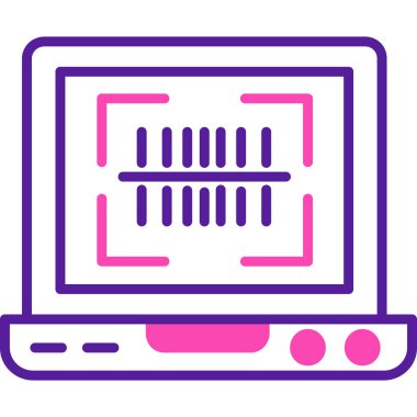 Bilgisayar ekranı. Web simgesi basit tasarım