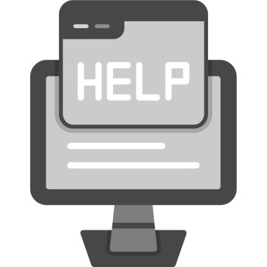 Yardım iletisi vektör simgesi