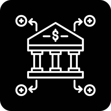 Bankacılık simgesi, vektör illüstrasyonu