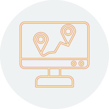 konum simgesi vektör illüstrasyonu