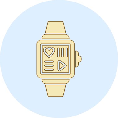 Modern saat simgesinin vektör illüstrasyonu