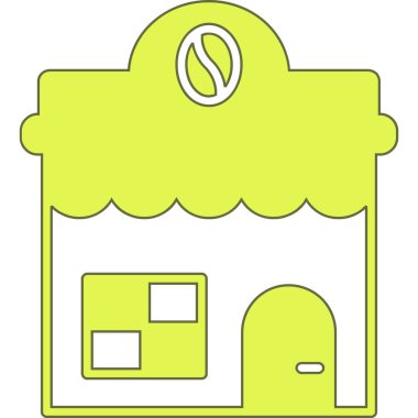 Bir bina simgesinin vektör illüstrasyonu