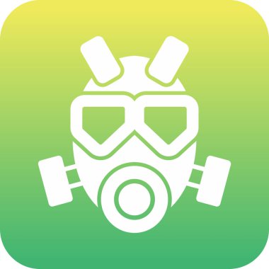 gaz maskesi simgesi, vektör