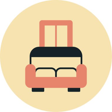 otel düz simge vektör çizim