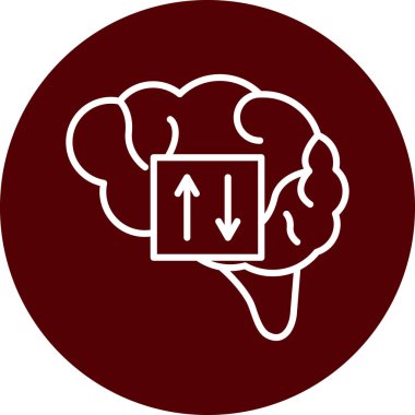 beyin ikonu vektör illüstrasyonu