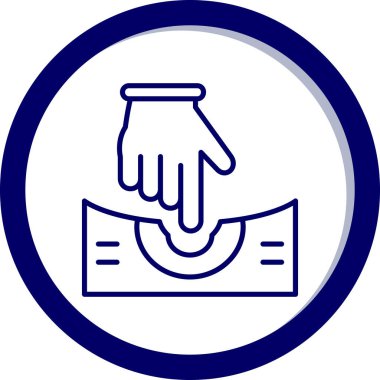 Bir el sıkışma simgesi vektör illüstrasyon tasarımı