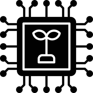 çip işlemci simgesi. beyaz arkaplanda izole edilmiş web tasarımı için ana devre vektör simgesi