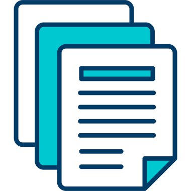 kağıt belge simgesi, basit tasarım illüstrasyonu