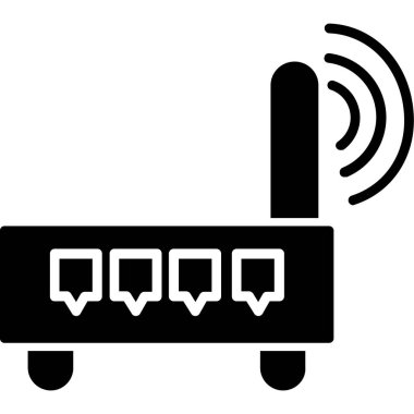 Kablosuz. Web simgesi basit illüstrasyon