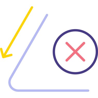 hayır ya da dur işareti simgesi.