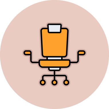 Modern ofis simgesinin vektör illüstrasyonu.