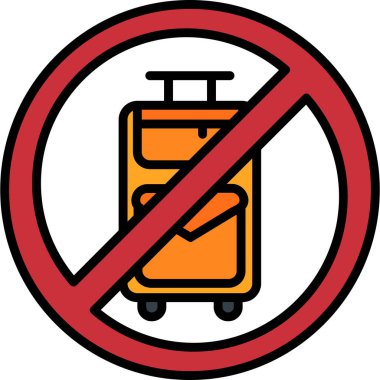 Seyahat simgesi vektör illüstrasyonu yok