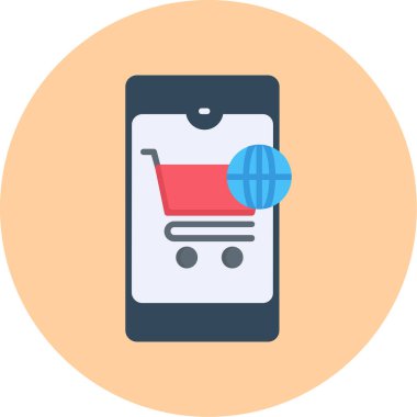 çevrimiçi alışveriş vektörü illüstrasyonu